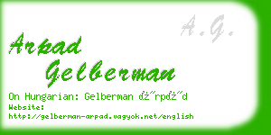 arpad gelberman business card